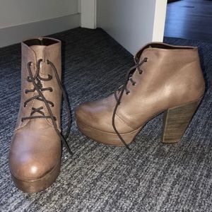 Steven Madden Raspy Booties in Taupe